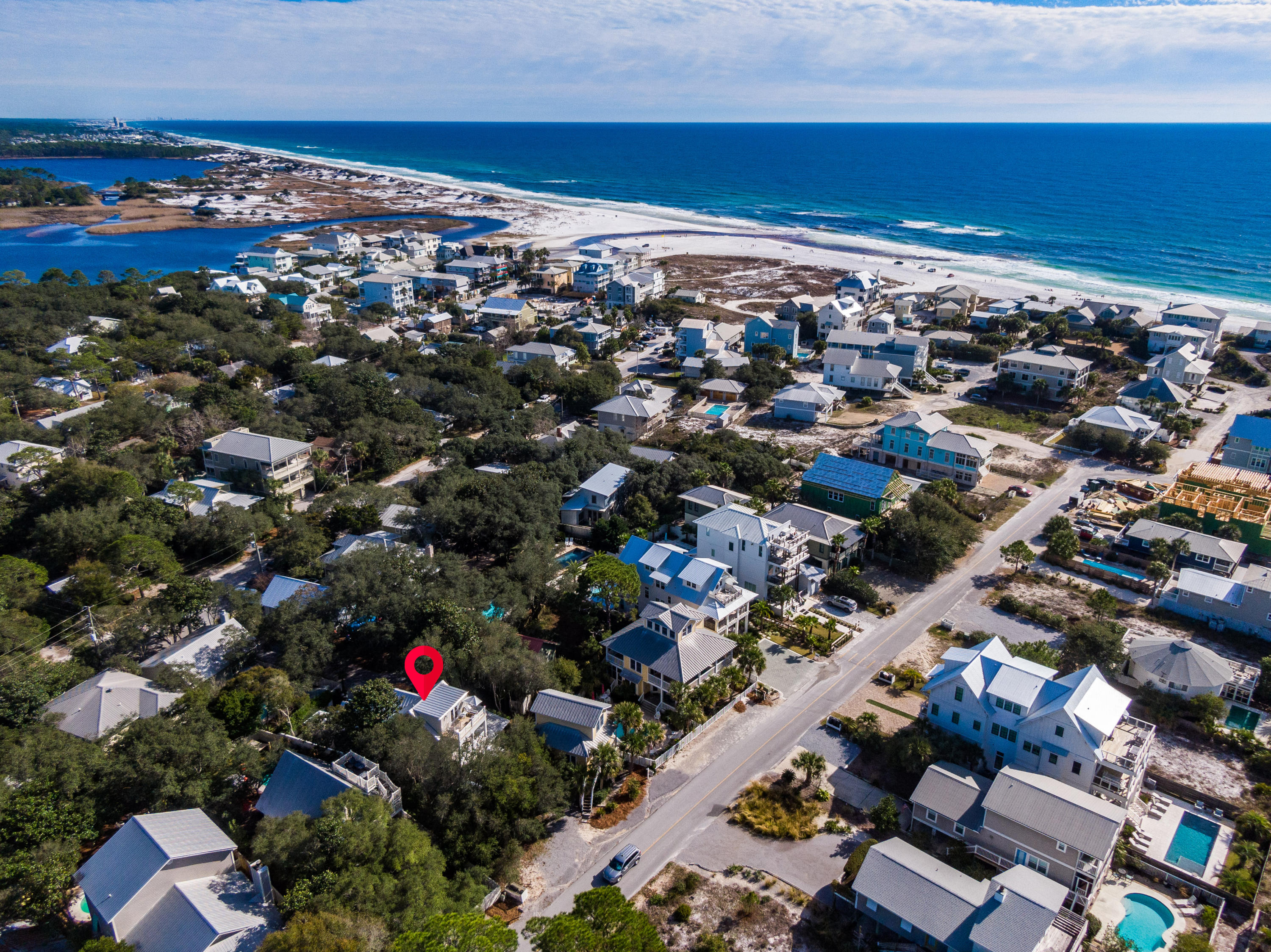 406 Defuniak Street Santa Rosa Beach, FL 32459 - Photo 78 of 87 406 Defuniak St Aerial Marked-13
