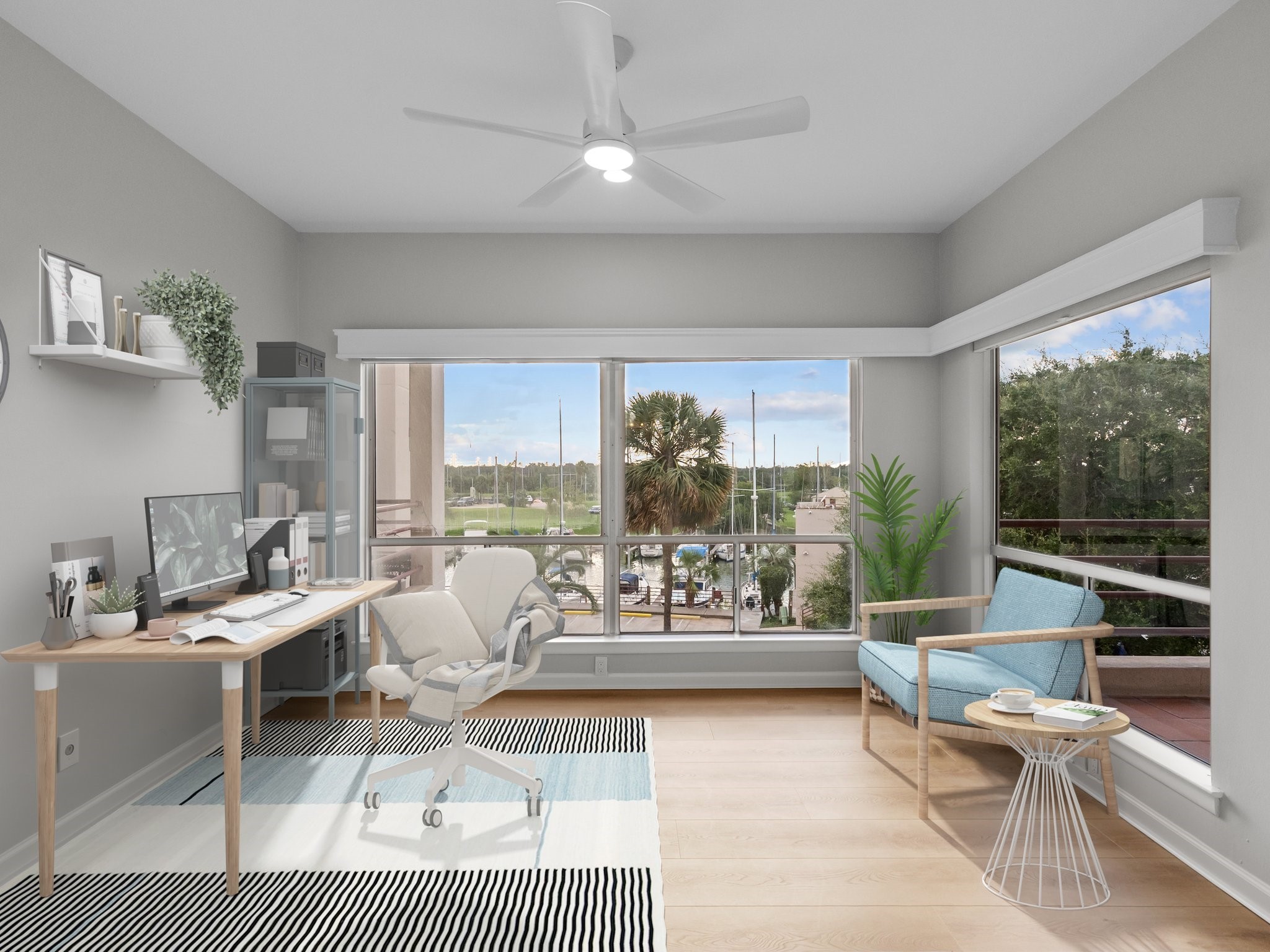 1302 Marina Bay Drive, Unit 201A Kemah, TX 77565 - Photo 38 of 43 a living room with furniture and a large window