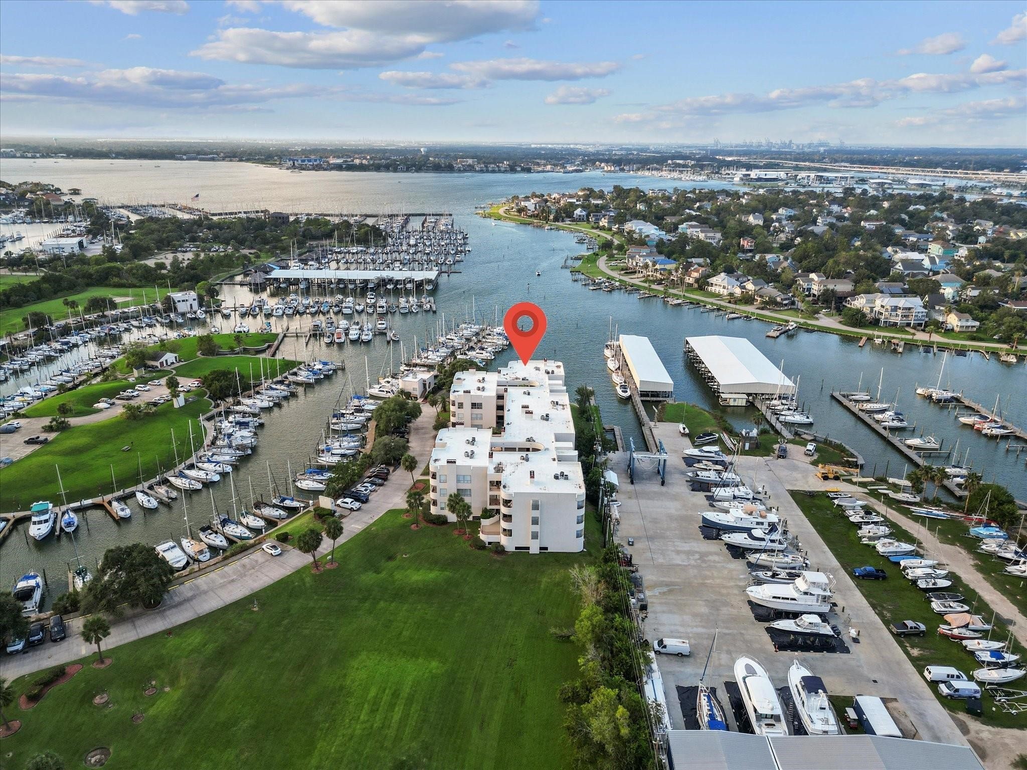 1302 Marina Bay Drive, Unit 201A Kemah, TX 77565 - Photo 6 of 43 an aerial view of multiple house