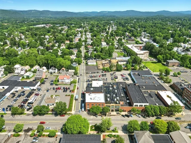 an aerial view of a city