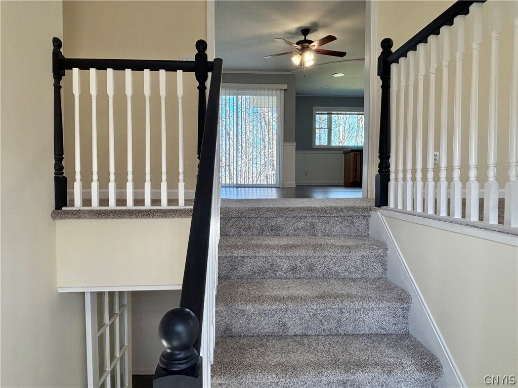 126 Jay Street Sullivan, NY 13037 - Photo 7 of 38 Stairway from entry foyer to main level. Stairs t