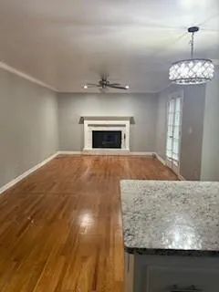 a view of a livingroom with a fireplace