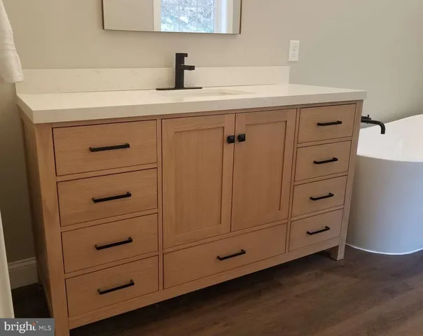 a close view of a closet