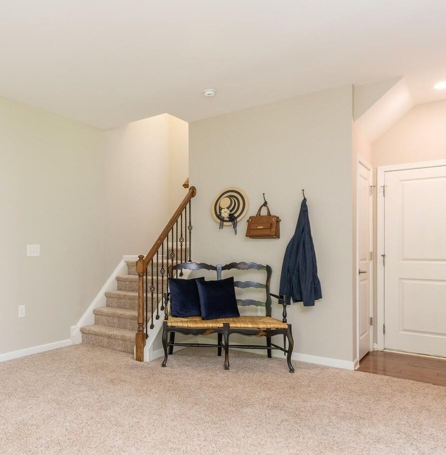626 Edgewater Ridge Court Apex, NC 27523 - Photo 20 of 30 This enormous basement includes a full bath, and large closet. These owners used this area as a mudroom. Finished Basement