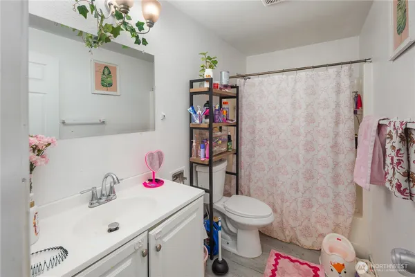 a bathroom with a sink toilet and a shower