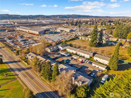 an aerial view of multiple house