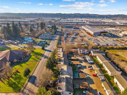 an aerial view of a city
