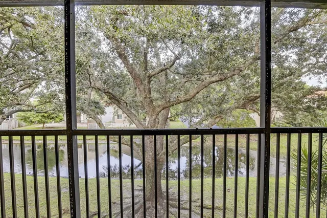 a view of a porch with backyard