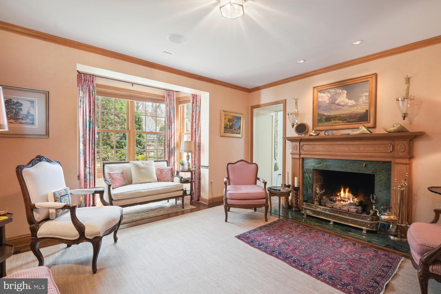 6209 Brookside Drive Chevy Chase, MD 20815 - Photo 12 of 51 Living room/Library w/fireplace