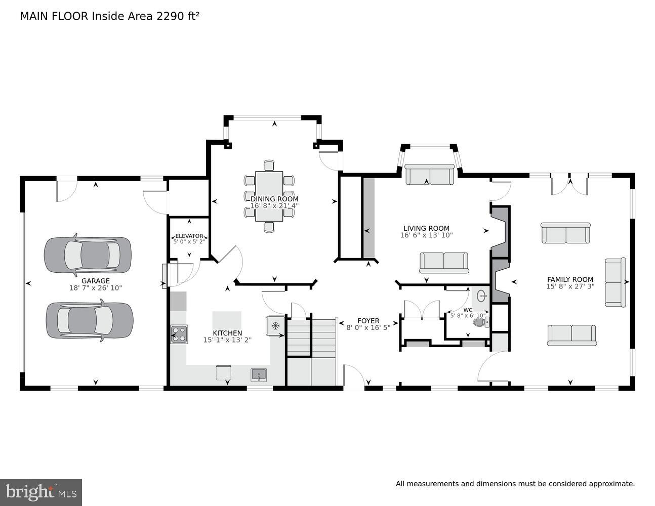 6209 Brookside Drive Chevy Chase, MD 20815 - Photo 48 of 51 Main level floor plan