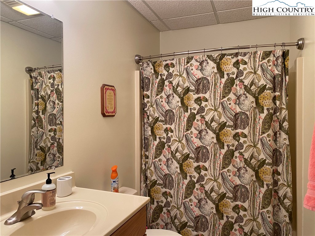 148 North Ridge Circle, Unit B Boone, NC 28607 - Photo 27 of 36 a bathroom with a sink and a mirror