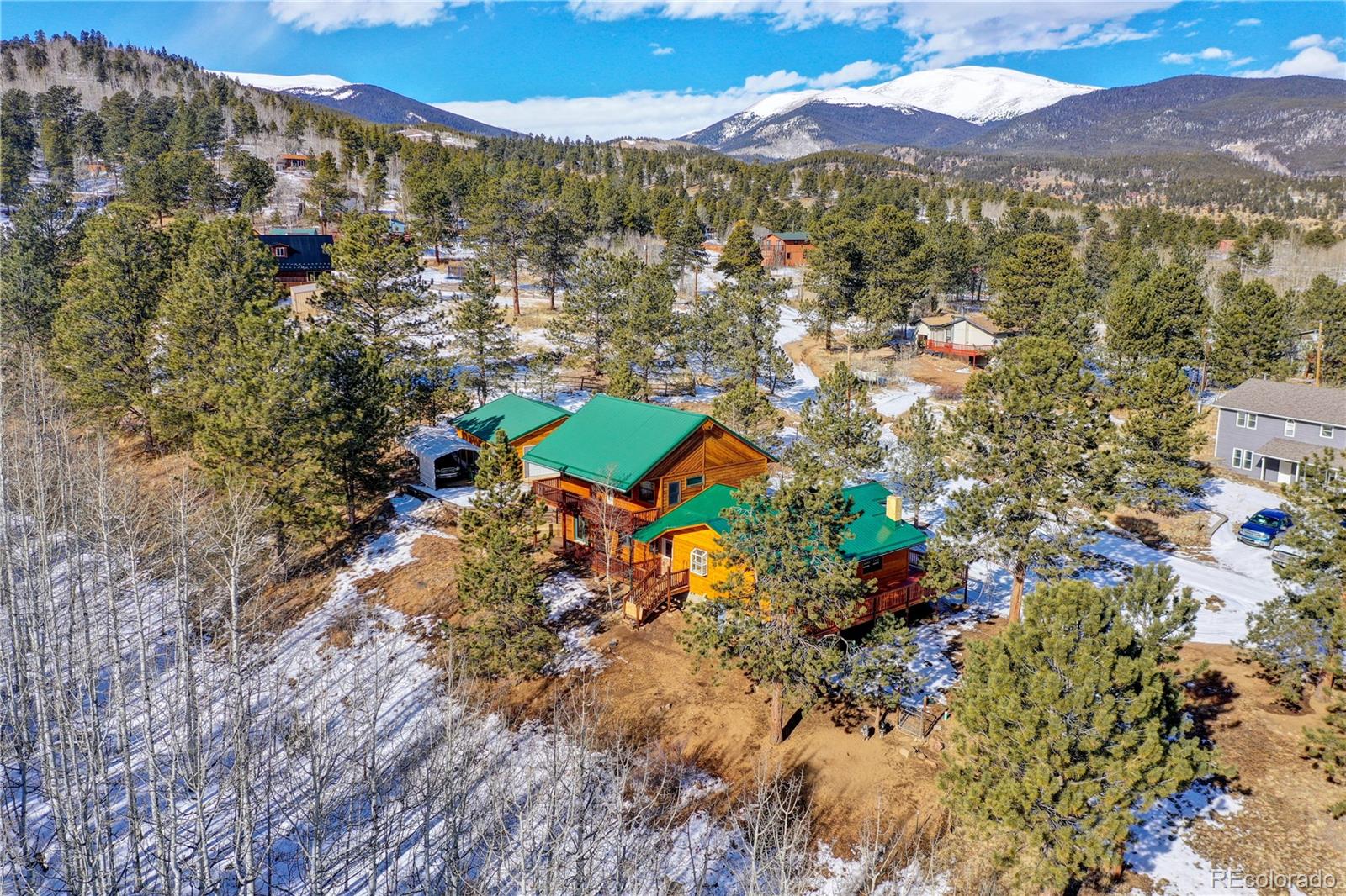 526 Rising Sun Road Bailey, CO 80421 - Photo 39 of 40 an aerial view of lake residential house with swimming pool