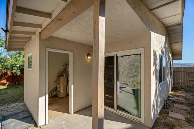 a view of a porch of the house