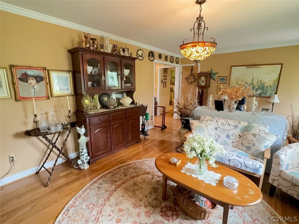 12001 Sunset Drive Ashland, VA 23005 - Photo 5 of 40 a living room with furniture and a chandelier