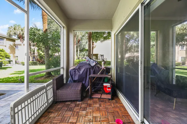 a view of balcony with couch
