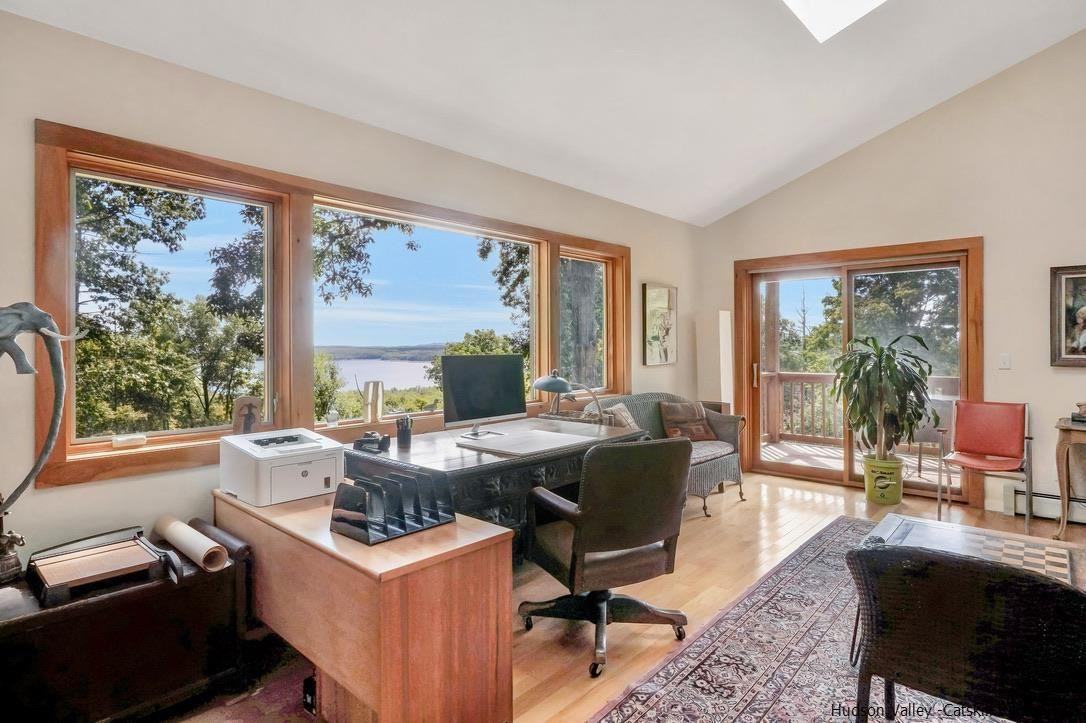 71 Carly Road Woodstock, NY 12498 - Photo 21 of 34 a view of a workspace with furniture and a window