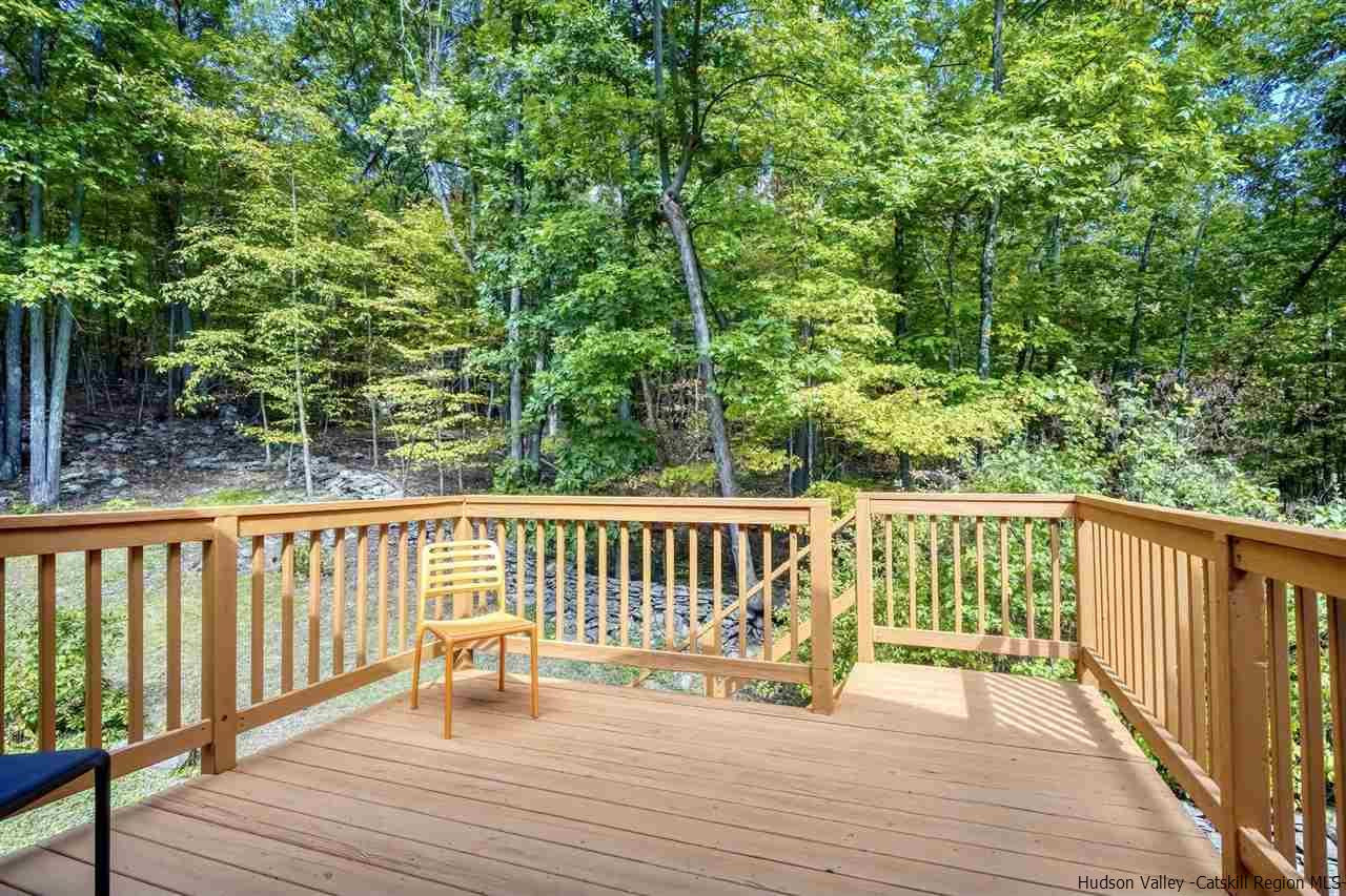 71 Carly Road Woodstock, NY 12498 - Photo 27 of 34 a view of deck with two chairs and wooden fence