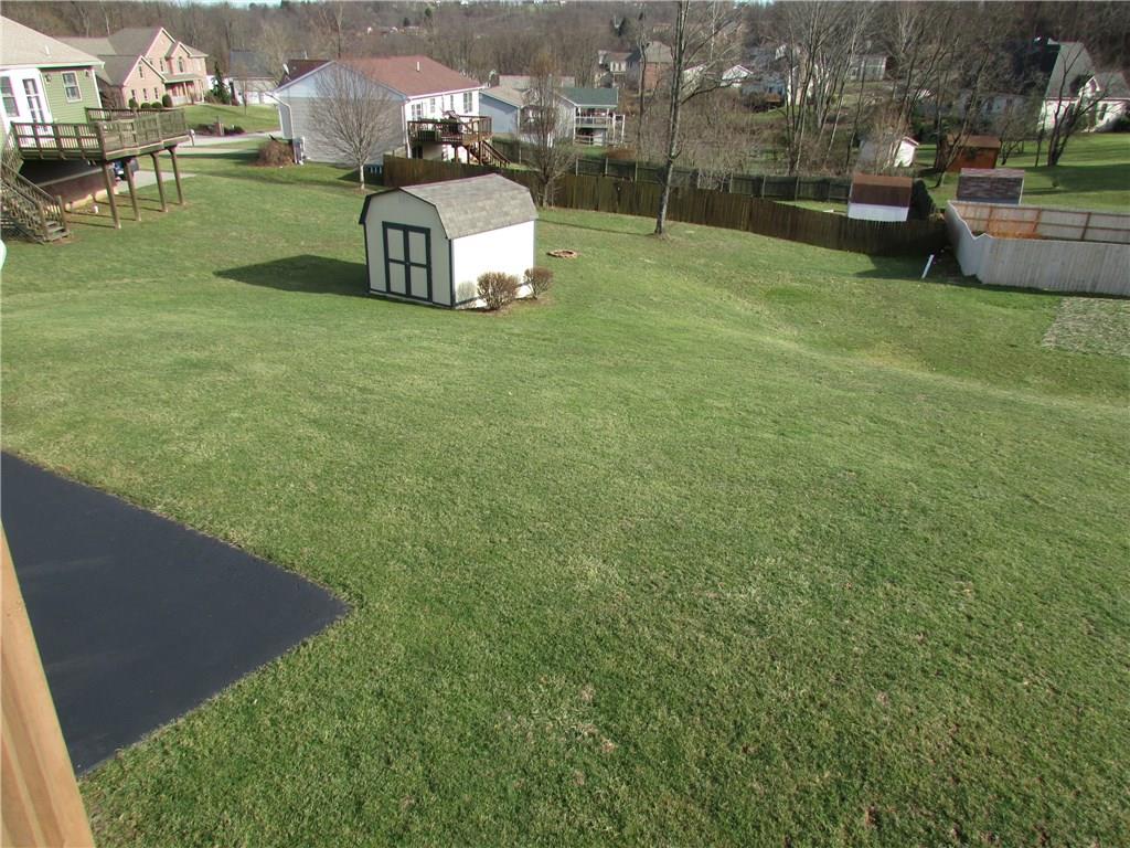 Back yard.  Shed included.