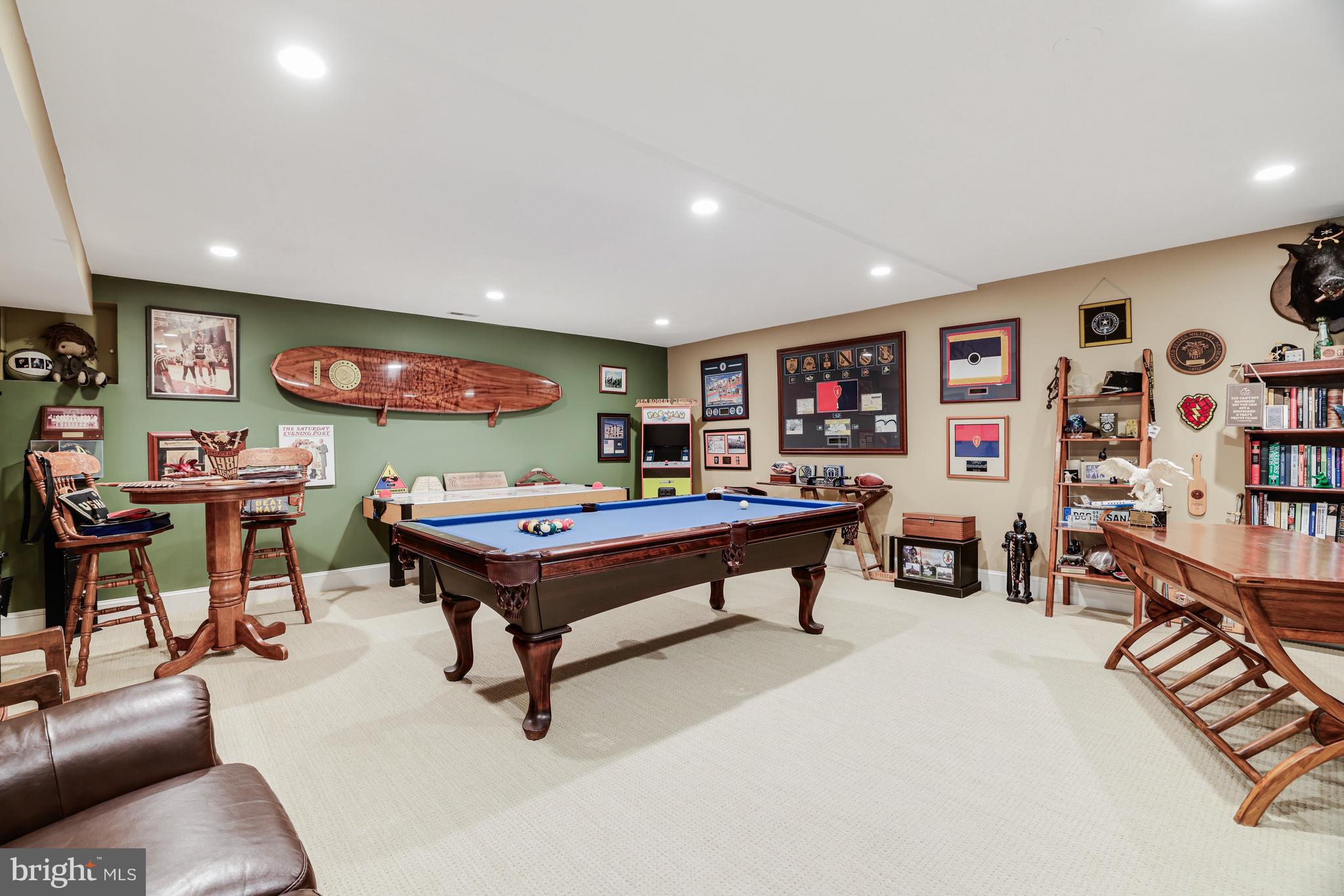 1127 Bellview Road McLean, VA 22102 - Photo 52 of 67 a room with furniture pool table and paintings on the wall