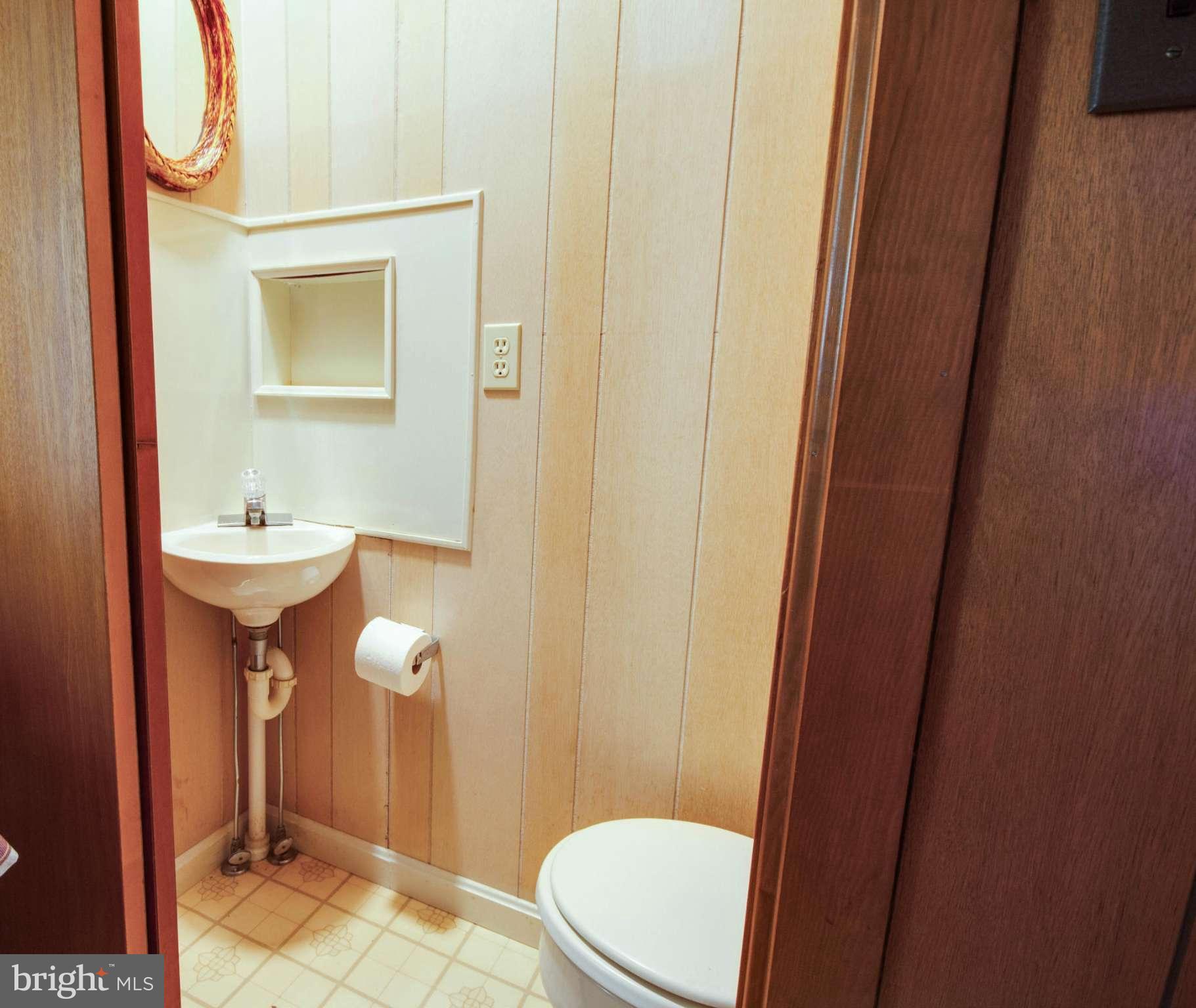 38130 Graves Road Coltons Point, MD 20626 - Photo 19 of 30 a bathroom with a sink a toilet and a mirror