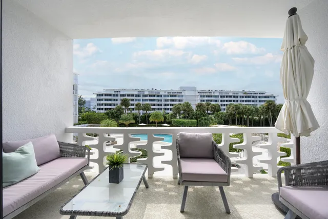 a outdoor living space with furniture