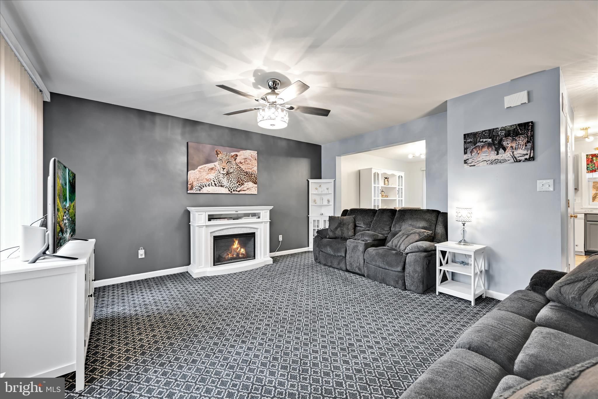 160 Riders Way Lebanon, PA 17042 - Photo 7 of 29 a living room with furniture a fireplace and a flat screen tv