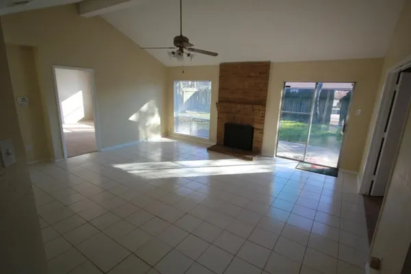 a view of a livingroom with a fireplace