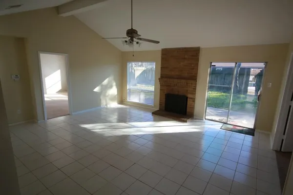 a view of a livingroom with a fireplace