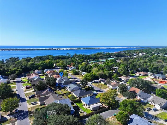 an aerial view of multiple house