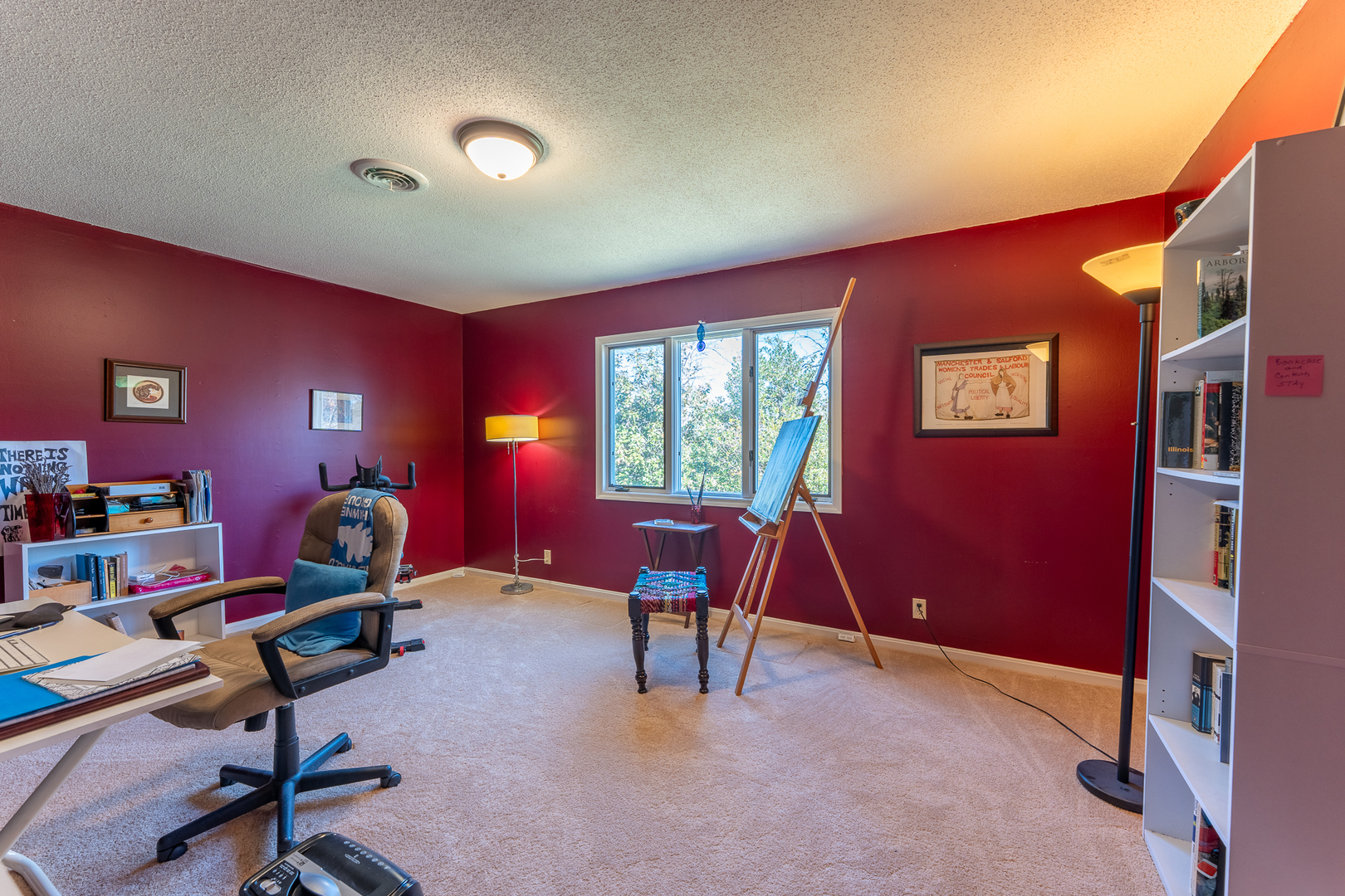166 Union Grove Road Carbondale, IL 62903 - Photo 28 of 53 a view of a workspace with furniture and a window