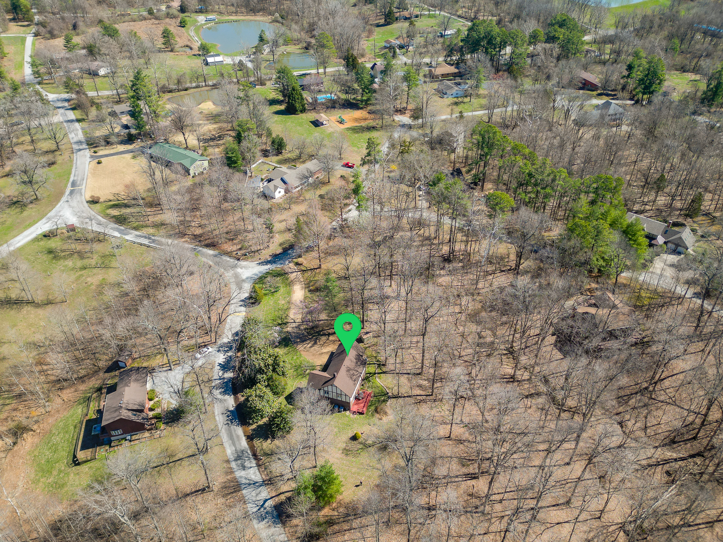 166 Union Grove Road Carbondale, IL 62903 - Photo 49 of 53 a backyard of a brick wall