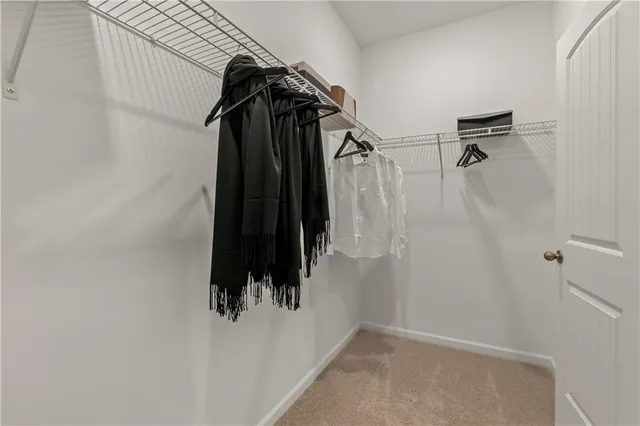 a close view of walk in closet