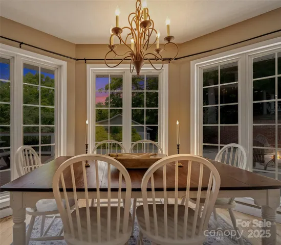 a view of front door with outdoor seating