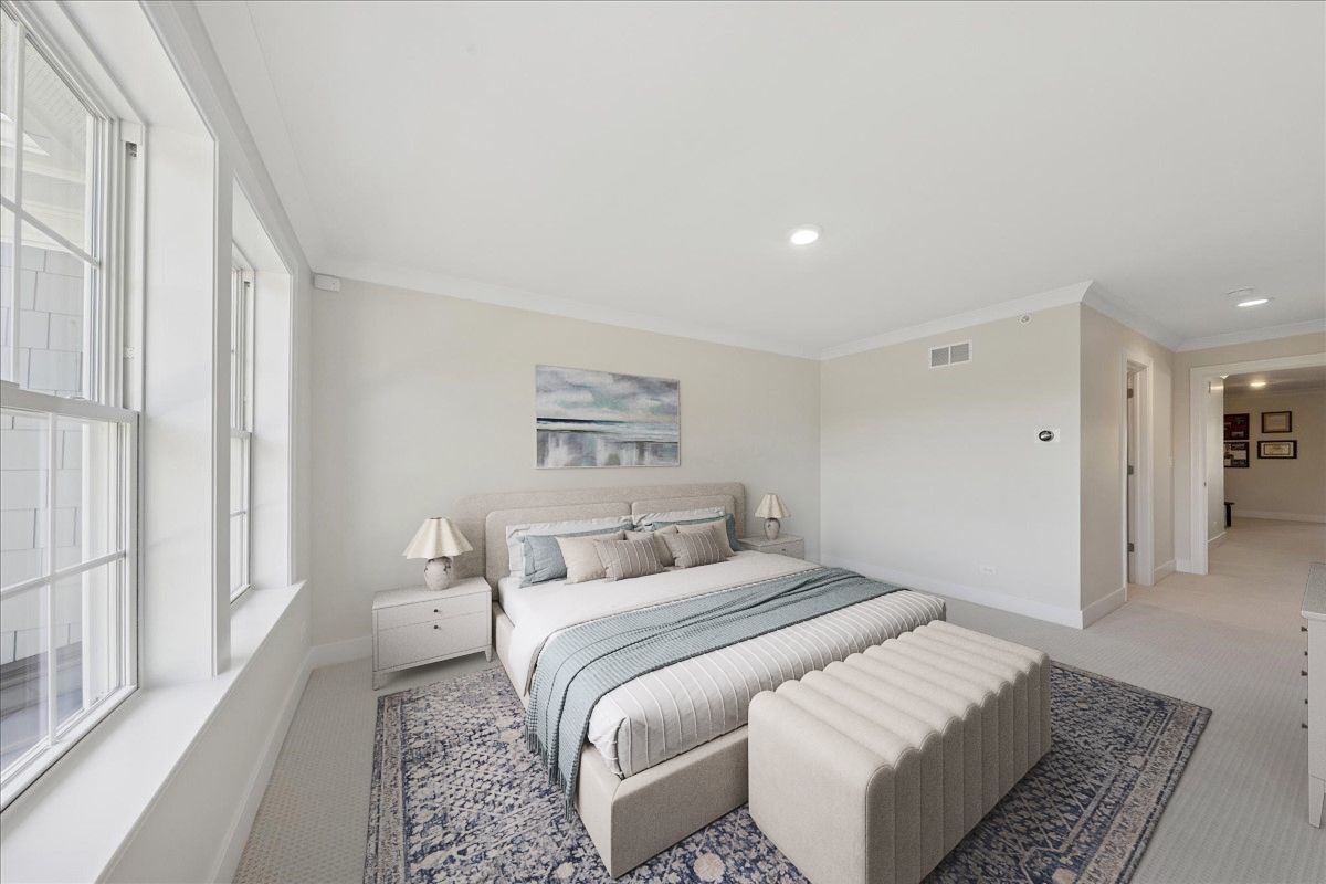 567 Hannah Lane Hinsdale, IL 60521 - Photo 22 of 33 a bedroom with a bed and a painting on the wall