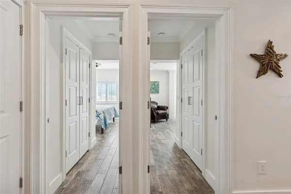 a view of a lake with outdoor space