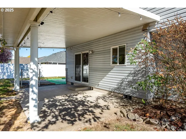 a backyard of a house
