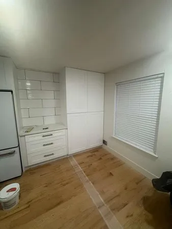 a view of a room with storage and utility