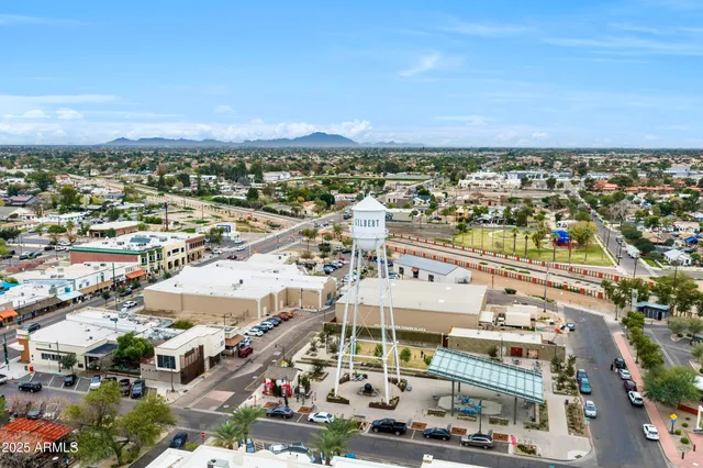an aerial view of a city