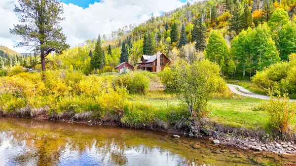 a view of swimming pool and lake