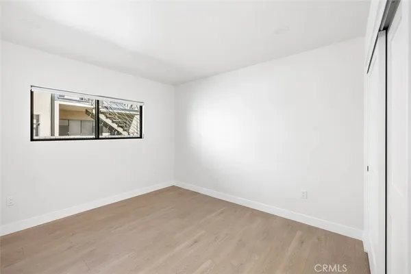 an empty room with a window