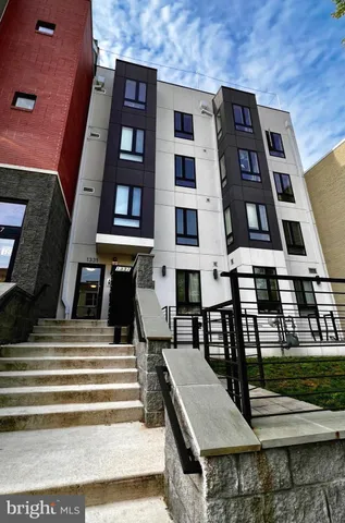 a view of a building with many windows