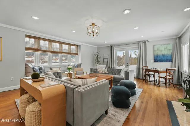 a room with furniture and a table