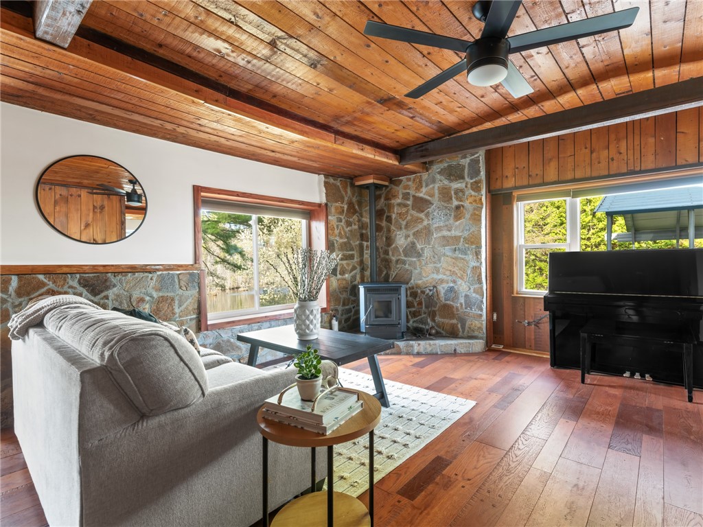 182 Acres Of Pine Road Coventry, RI 02816 - Photo 6 of 29 Living room with pellet stove
