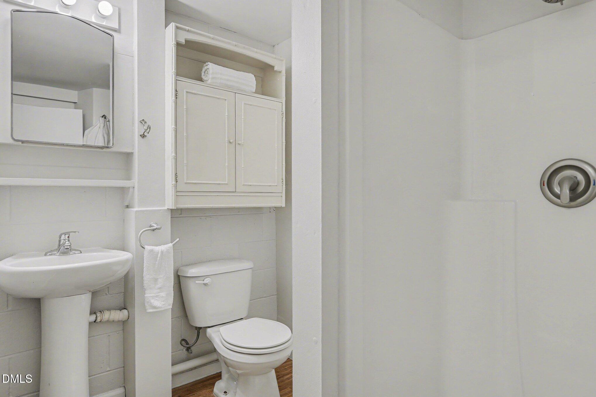 2600 Wade Avenue Raleigh, NC 27607 - Photo 20 of 31 a bathroom with a sink toilet and a mirror