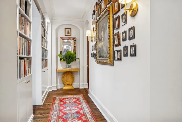 a front view of a house with wooden floor