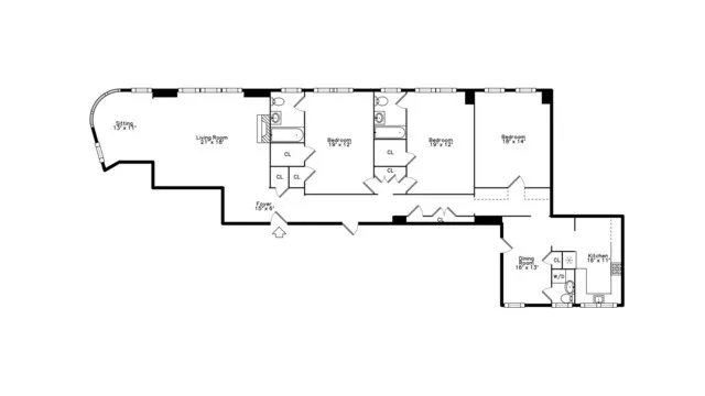 a kitchen with stainless steel appliances kitchen island granite countertop a refrigerator and a sink