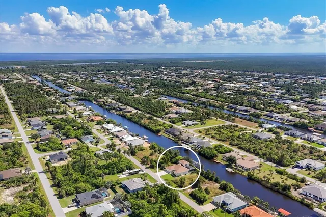 an aerial view of multiple house