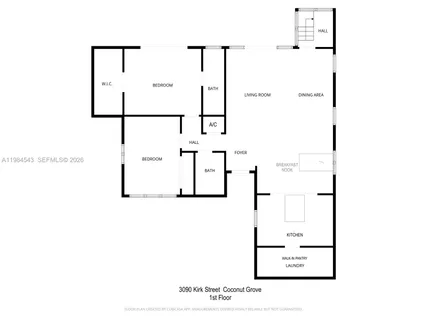 $2,750,000 | 3090 Kirk Street, Coconut Grove, FL 33133