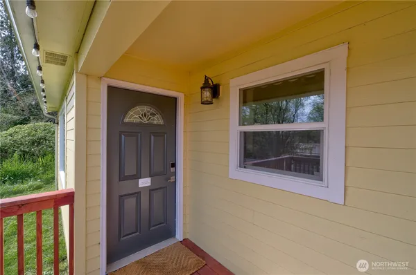 a view of a front door of the house