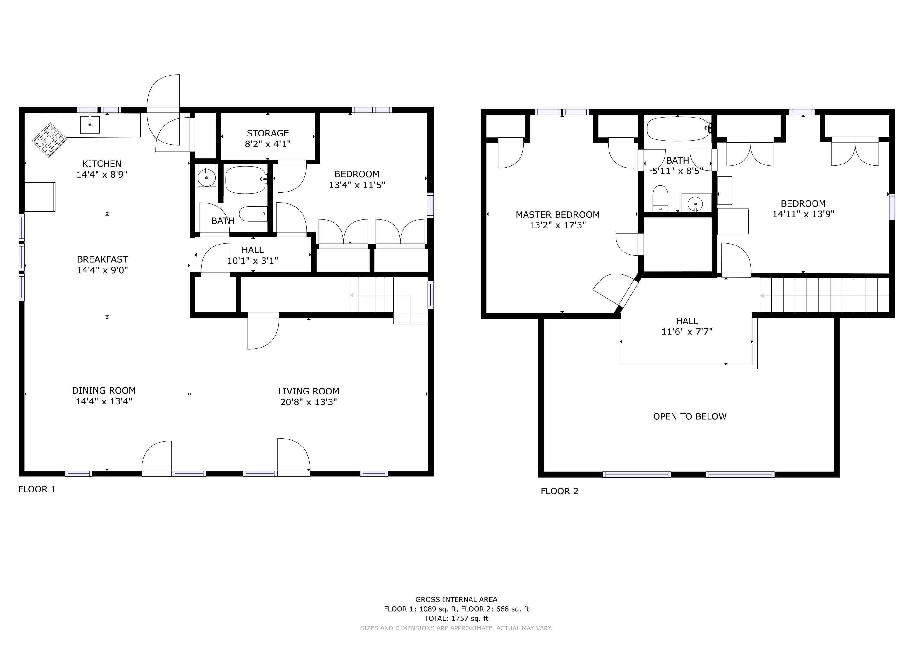 507 Pinnacle Road Liberty, ME 04949 - Photo 25 of 27 Floorplan 1st & 2nd floor